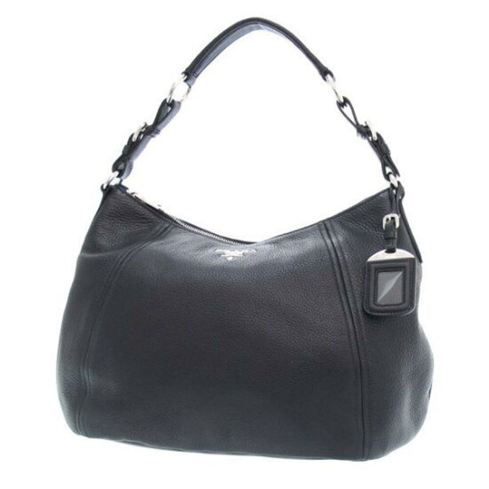 Prada Vitello Phenix leather hobo bag black